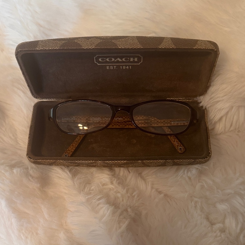 Coach Dark Brown Glasses with Case